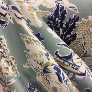 Ming Rain - Asian Fabric - Pagoda Fabric - Home Decor Fabric - Custom Draperies - Custom Pillows - DIY Home Decor Projects