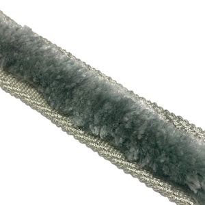 Pastel Blue Brush Trim - Fluffy Brush Trim - Brush Trim by the Yard - Blue Brush Trim