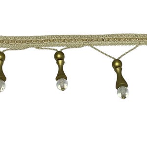 Classic lantern trim - Gold - Tan - Home Decor Fringe - Tassel Fringe by the yard - Drapery edging