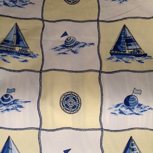 Nautical Ships - Out at Sea Fabric - Coastal Fabric - Beach Decor
