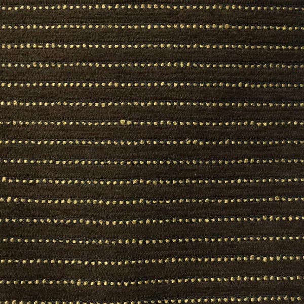 Brown and Cream Inline Railroaded Upholstery  Fabric By The Yard