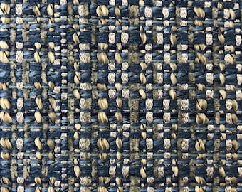 Jackie-O -Navy Mingle Fabric - Ottoman Covers - Pillow Covers - Upholstery Fabric By The Yard