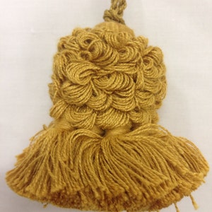 Gold Tassel - Key Tassel - Home Decor - Custom Cut Yardage - Trim by the Yard - Embellishment - Pillows - Cushions - Chairs - Sofas - Edging