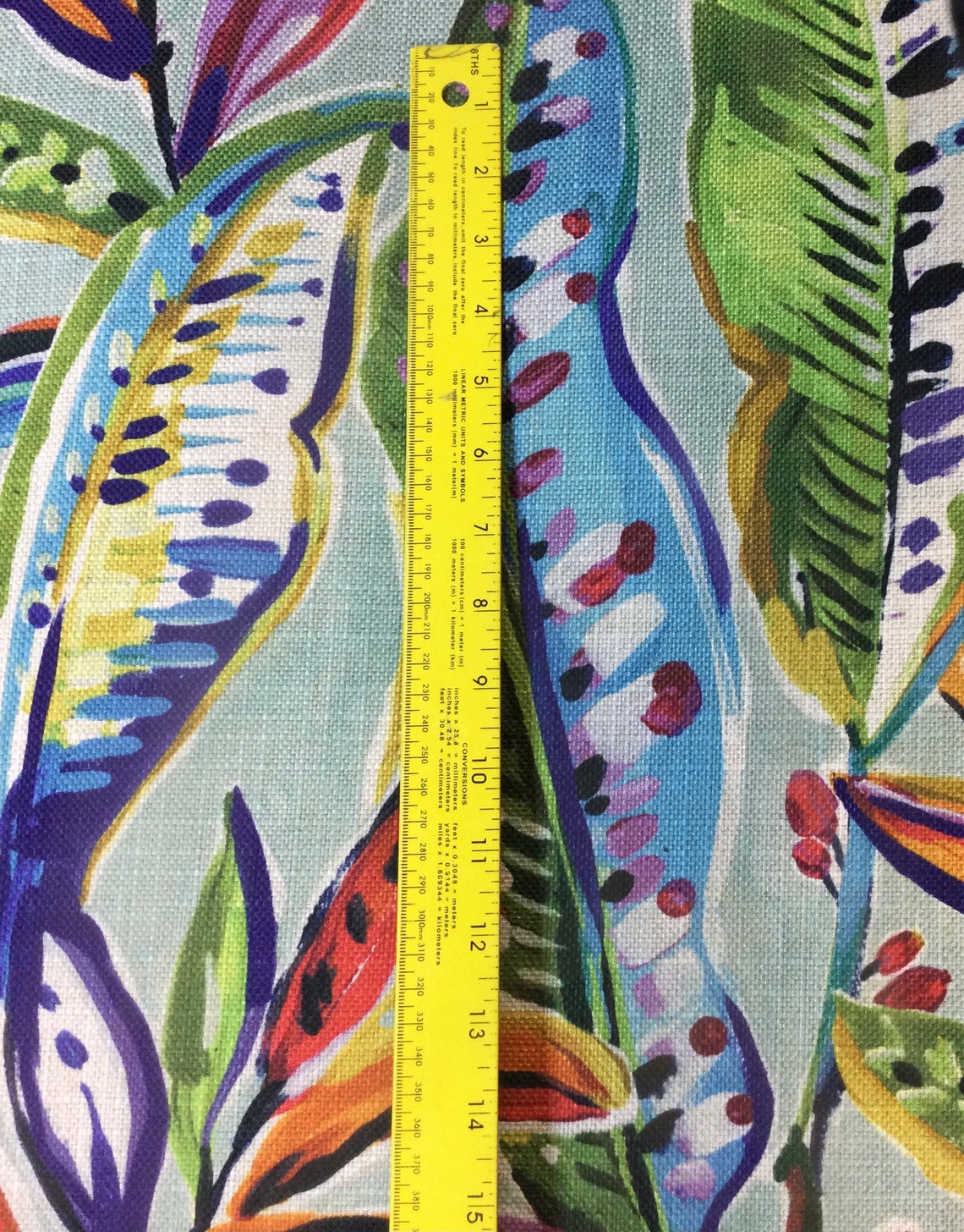 Enrique Carnival Tropical Banana Leafs Fun Fabric | Etsy