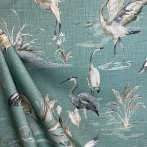 Avery Nile - bird - coastal - blue - drapery fabric - home decor - pillow fabric - designer fabric - upholstery fabric- fabric by the yard