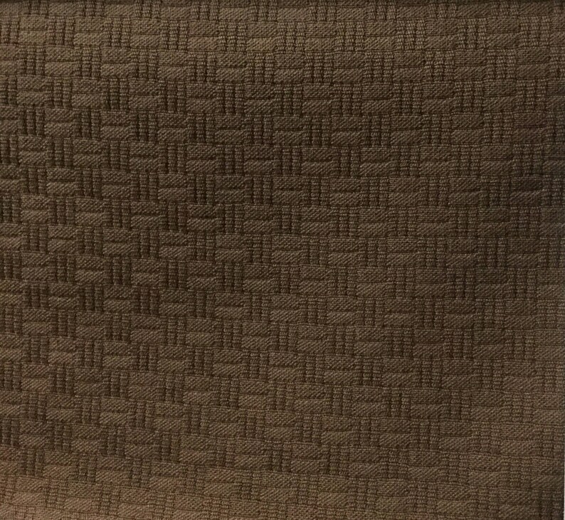 Woven Brown Squares Upholstery Fabric by The Yard Etsy