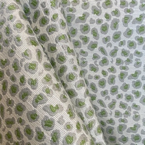 Nikki Leopard Lemongrass - Green Cheetah - Green leopard - Upholstery Fabric - Modern Leopard Animal Fabric -  Custom Throw Pillow