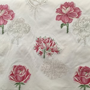 Rose Garden Party - Tessuto per tappezzeria tagliato su misura - Metraggio tagliato su misura - Copricuscini - Copricuscini - Tessuto decorativo - Tessuti floreali