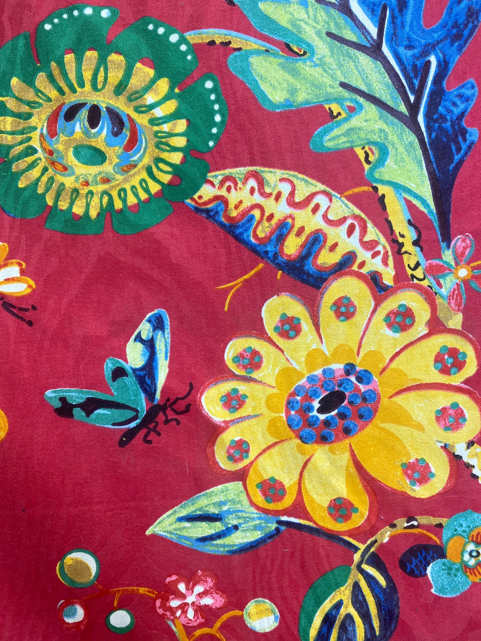 Bal Harbour Upholstery Fabric Birds and Flowers Fabric Etsy