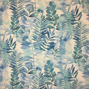 Bay Breeze - Island Blue - P Kaufmann - Tropical - Floral - Fabric by the Yard - Custom Cut Yardage - Pillow Covers - Cushion Covers - Drape