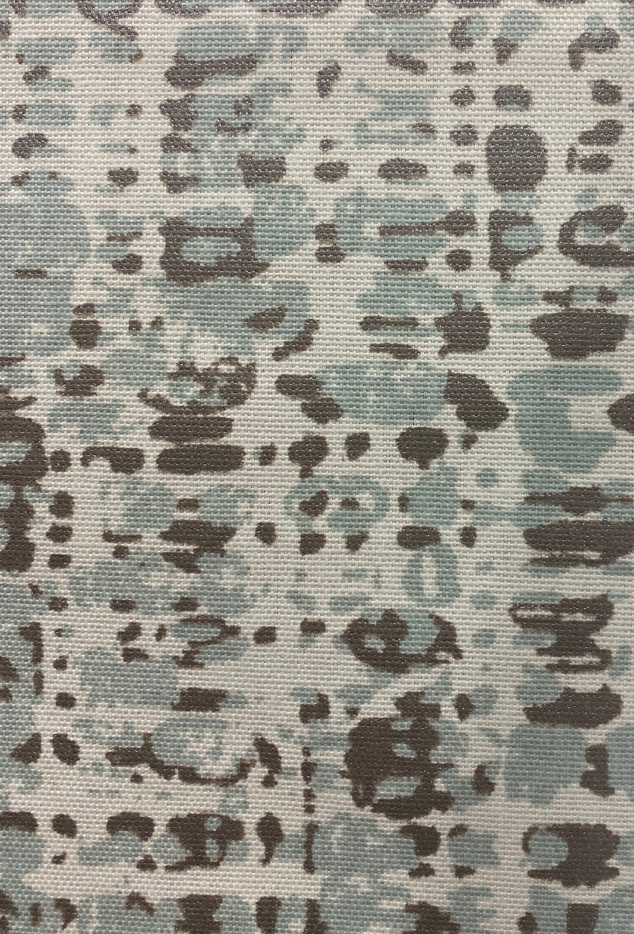 Savoy Seabreeze Blue Circles Upholstery Chenille Fabric By the Yard