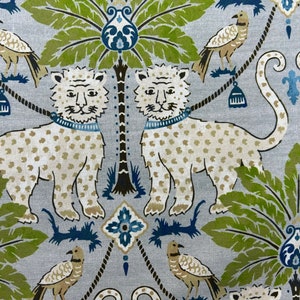 Happy Jaguar Palm Trees Birds Novelty Fabric Custom Pillow Covers