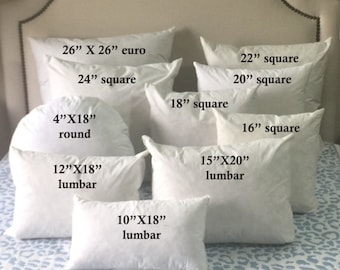 Binnenkussen donzen - 90/10 verendonskussen - vierkant - euro deken - lumbale - rond