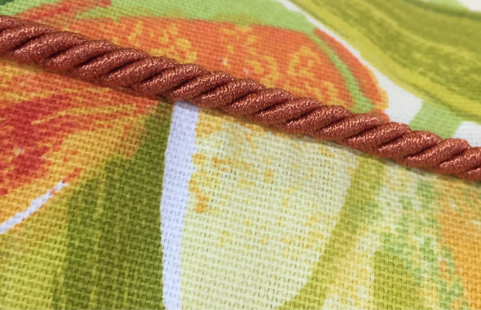 Tropical Leaf Pillow Cover Orange and Green Throw Pillow Etsy