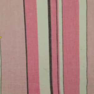 Pink White and Chocolate Stripe - Upholstery Fabric by the Yard