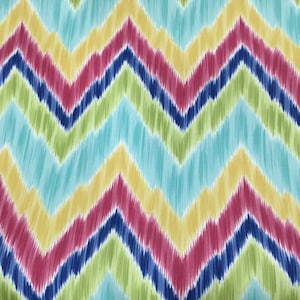 Ikat - Chevron - Tribal -Multicolored Fabric - Drapery Fabric - Upholstery Fabric - Modern Chevron
