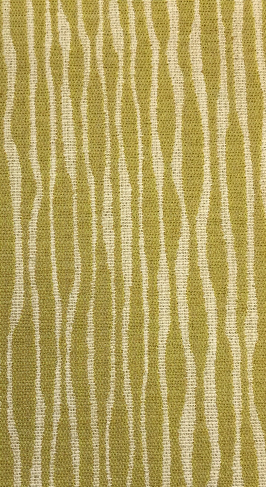 Modern Green and off White Stripe Pattern SALE FABRIC 50 off