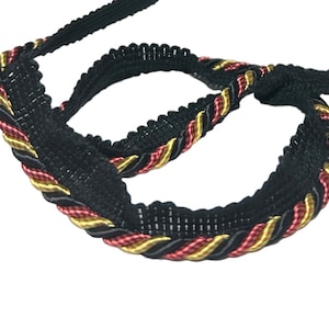 Black Gold and red lip cord