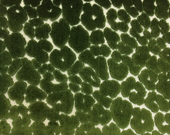 Leopard - Chava - Parsley - Velvet - Fabric - Upholstery - Pillows