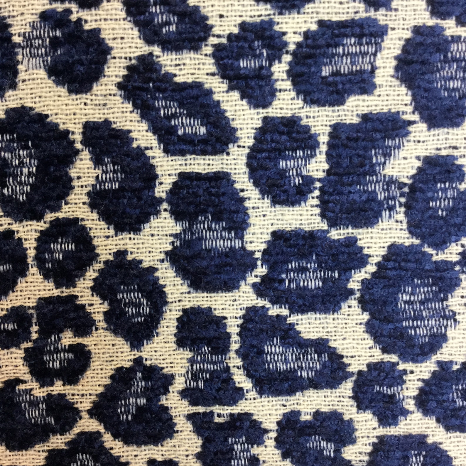 Navy Cheetah Leopard Animal Print Upholstery Fabric Etsy