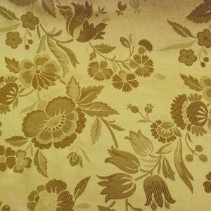 Gold Floral -  Upholstery and Home Decor Fabric By The Yard