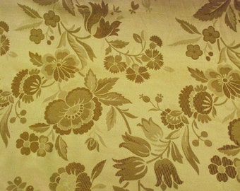 Gold Floral -  Upholstery and Home Decor Fabric By The Yard