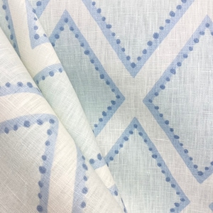 Kravet Brookhaven Chambray - Blue Diamond Drapery Fabric -  Custom Throw Pillows - Custom Draperies - Workroom Services - Designer Fabrics