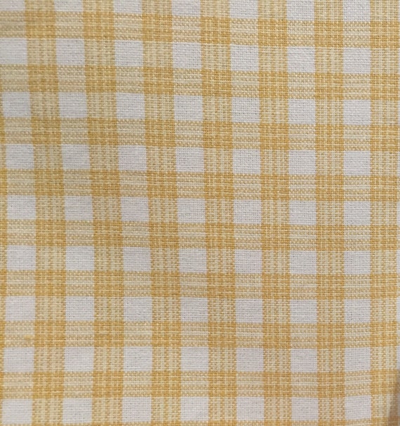 Yellow/White Plaid Upholstery Fabric by the Yard Fast Etsy