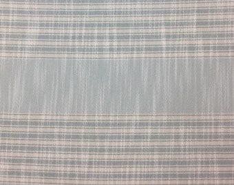Sky Blue Wide Stripe - White - Coastal - Fabric by the Yard