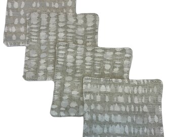 Silver Spots Cocktail Napkins - Cloth Napkins - Reusable Napkins - Cloth Coasters - Unique Coasters - Home Decor Accessories