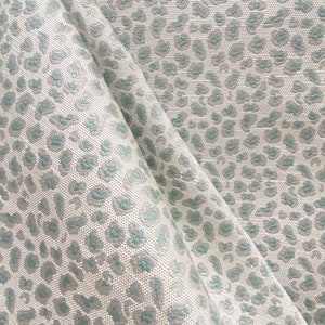 Nikki Mineral - Aqua - Gray - Cheetah - Jacquard - Newest Collection Cheetah Fabric - Style and Brands - Versatile Upholstery - Fabric