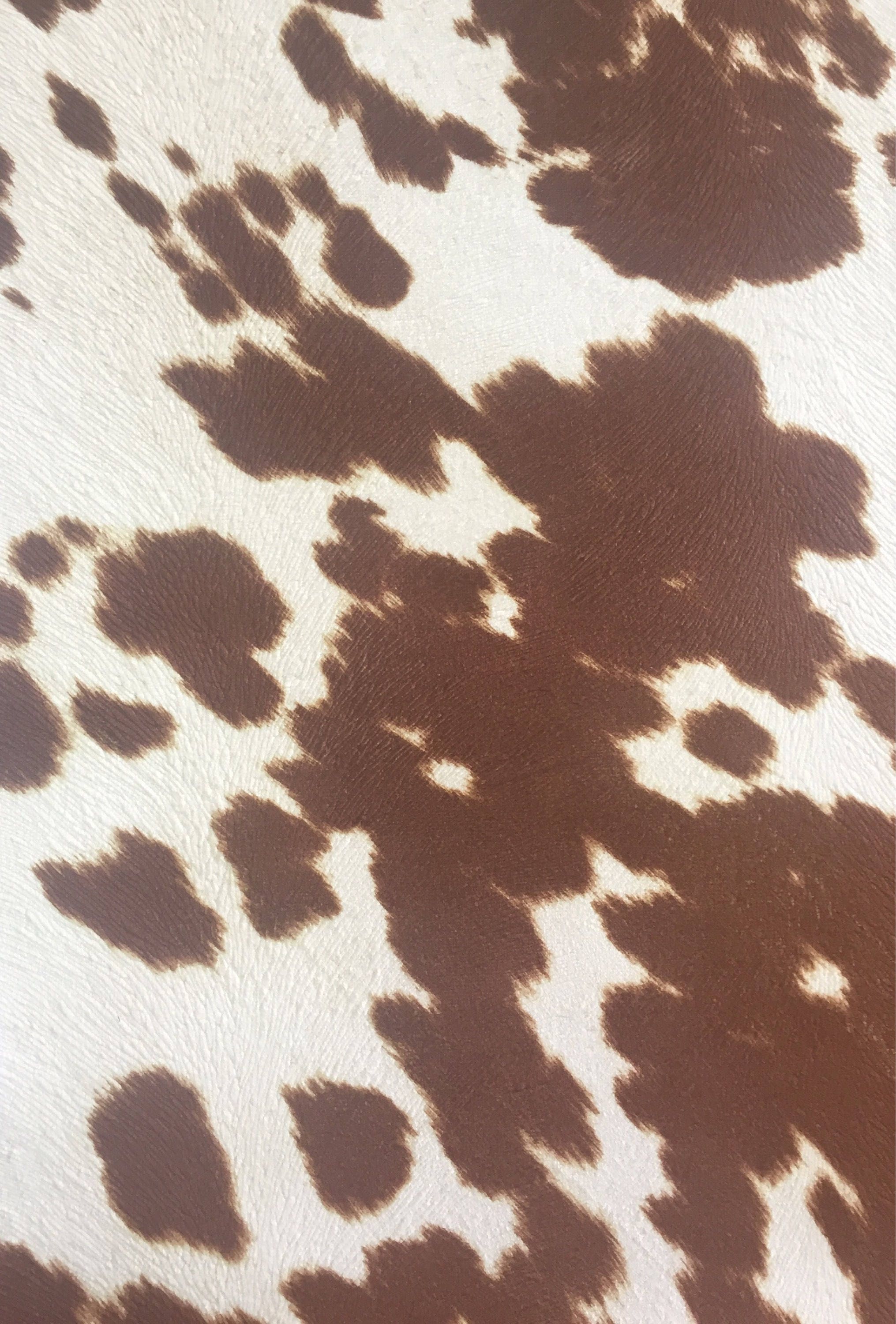 SMALL brown cow print fabric - brown cow Wallpaper