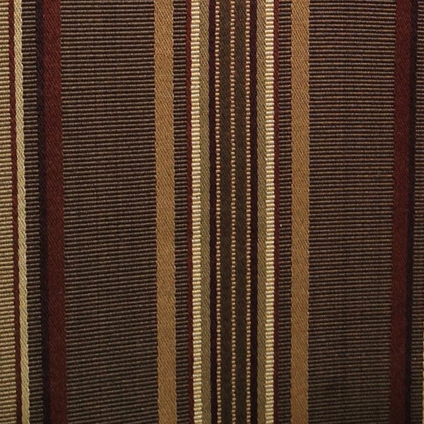 Multicolored Brown Stripe Upholstery Fabric - Home Decor Fabric - Upholstery Fabric By The Yard - Brown Stripe Upholstery Fabric