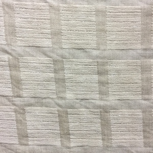 Neutral - Geometric Squares - Cream - Upholstery Fabric by The Yard