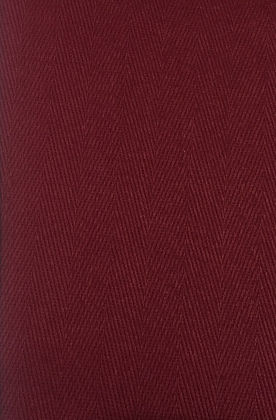 Red Burgundy Solid Texture Chenille Upholstery Fabric by The Yard