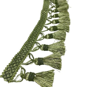 Candy Apple Tassle Trim - Home Decor Trim - Trim by The Yard - Custom Cut Trim - Pillow Trim - Drapery Trim - green trim