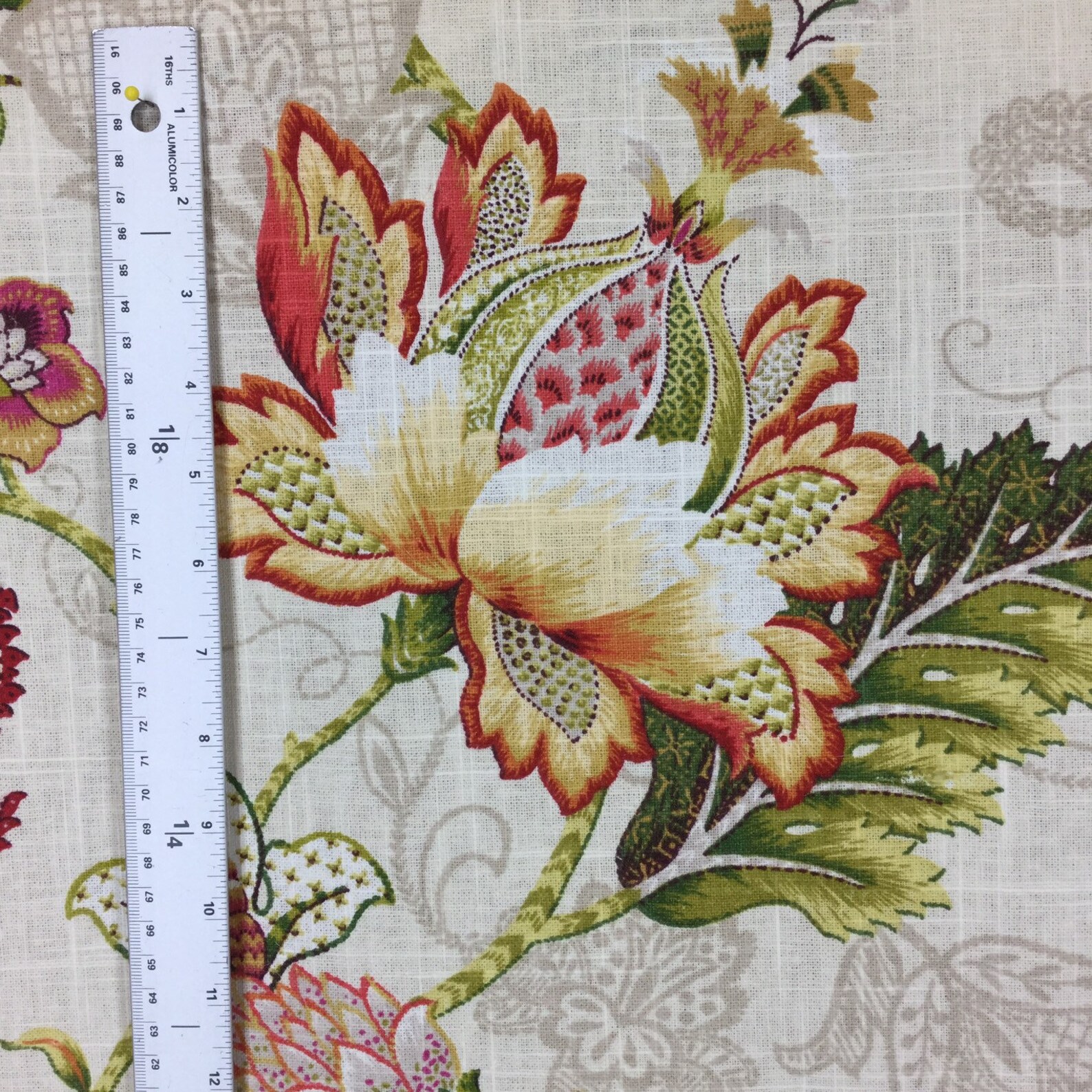 Sunset Floral Multicolor Jacobean Fabric by the Yard Etsy