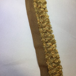 Gold Fringed Cord - Plush Lip Cord - Pillow edging - Home Decor Embellishing - Gold Cord By The Yard