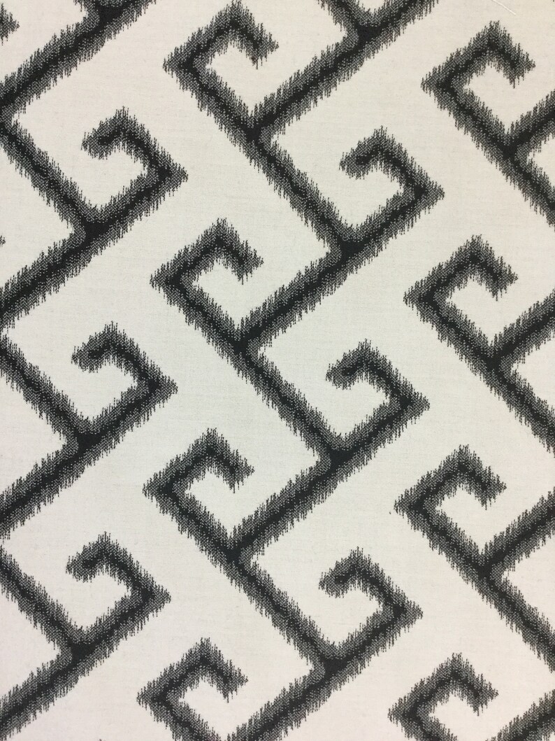 Sunbrella outdoor/indoor El Greco Classic Fabric - Greek Key - 100% Solution Dyed Acrylic - Outdoor Cushion Fabric image 4