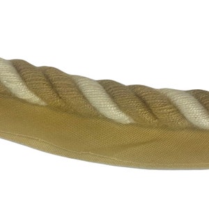 Addwyn Gold and Cream - Antelope Fawn Lip Cord - Twisted Lip Cord - Trim by the Yard - Custom Cut Yardage - Furniture Embellishment - Sofas