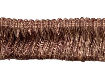 Twilight Taupe Brush Fringe - Pillow - Home Decor - Trim By The Yard - Custom Cut Yardage - Pillow Accents - Drapery Edging