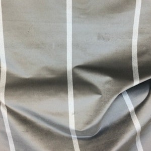 Wigmore - Charcoal - Velvet Stripe - Velvet Gray - Upholstery Fabric - Heavyweight Velvet - Fabric by the Yard