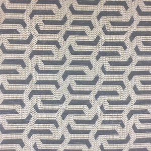 Hexagon Overlay - Slate Gray - Geometric - Upholstery Fabric