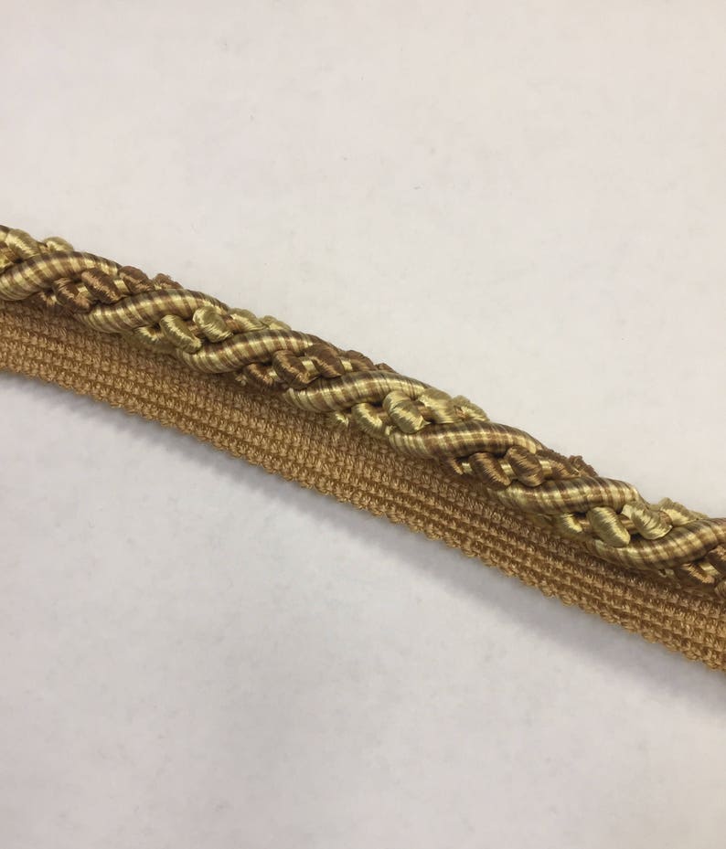 Mixed Gold Lip Cord by The Yard