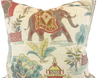 elephant print throw pillows