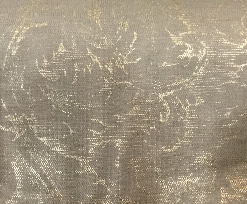 Gold Damask Upholstery Fabric by the Yard Etsy