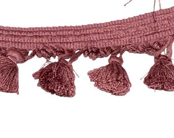 French Mauve Tassel Fringe - Trim by the yard