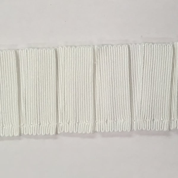 White Grosgrain Pleated Trim - Home Decor Braid - Trim By The Yard