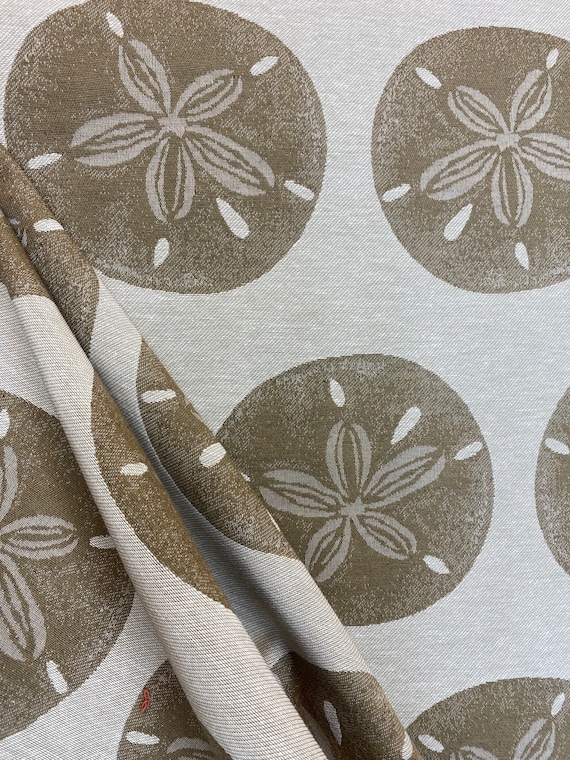 Sand Dollar Sand Beach Decor Fabric Novelty Beach Fabric Etsy