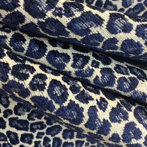 Navy Cheetah - Leopard - Animal Print - Upholstery Fabric - Leopard Throw Pillows